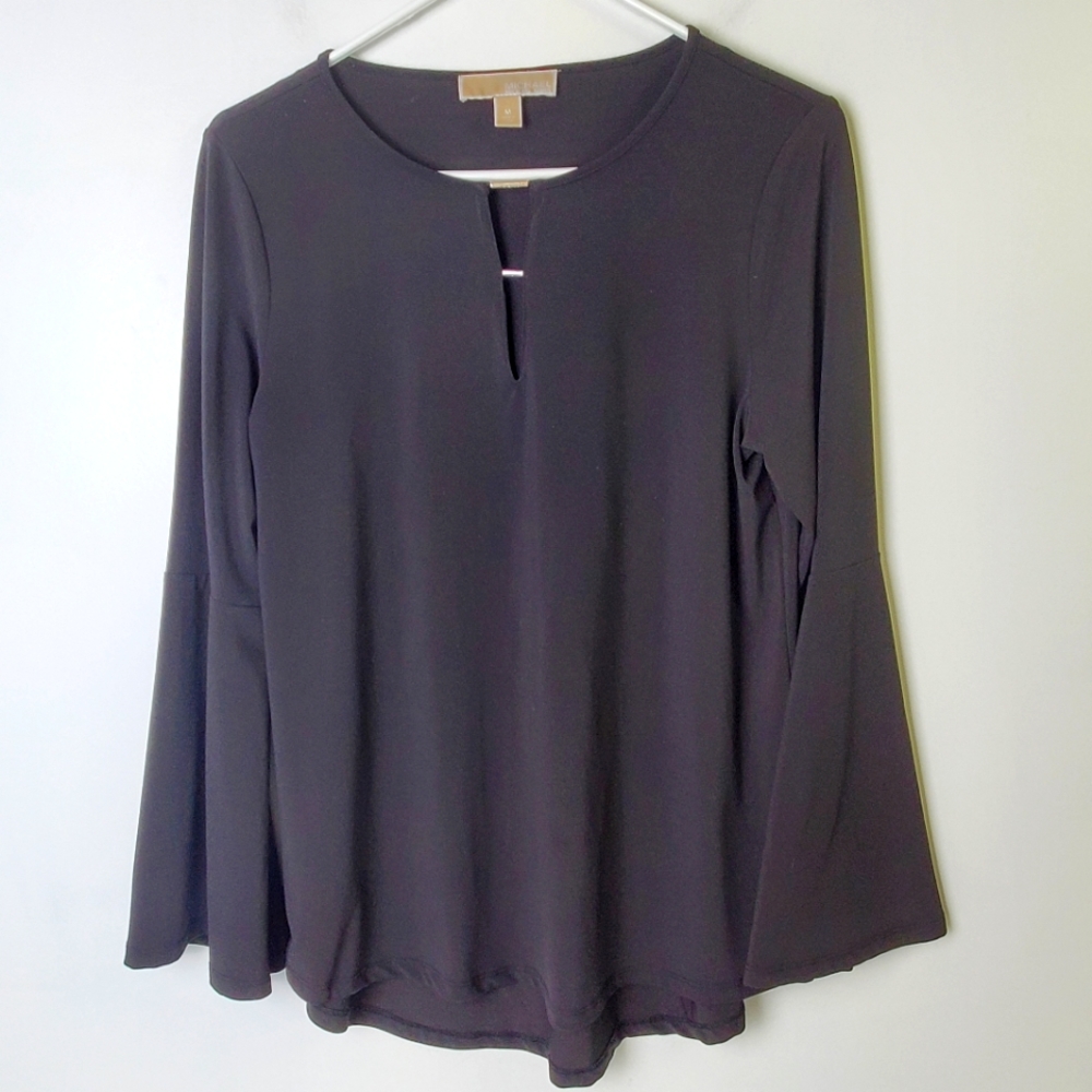 Michael Michael Kors Black Top Bell Sleeves